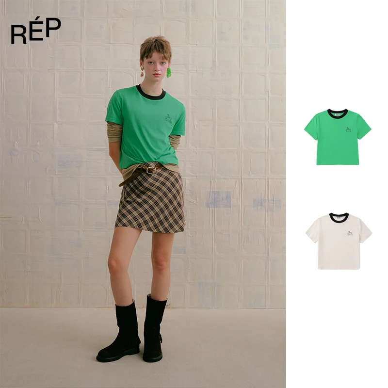 REP-MARCHEN设计师品牌 薄荷叶/椰子冻清凉硬糖T恤25SS 早春穿搭