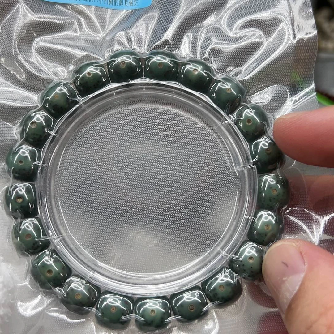 星月菩提手串41高端绿星月菩提单圈1.1