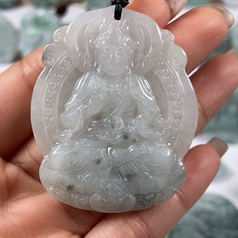翡翠颈饰未镶嵌时来运转观音福利