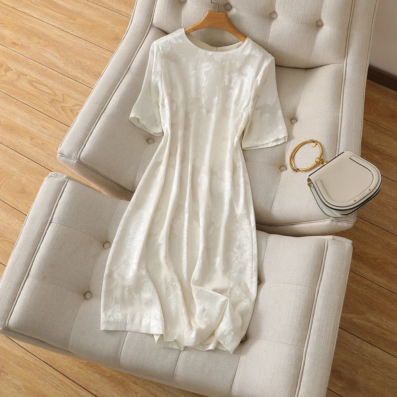 重磅推出：高端真丝【重工剪花】连衣裙2025新款女高端100%桑蚕丝裙