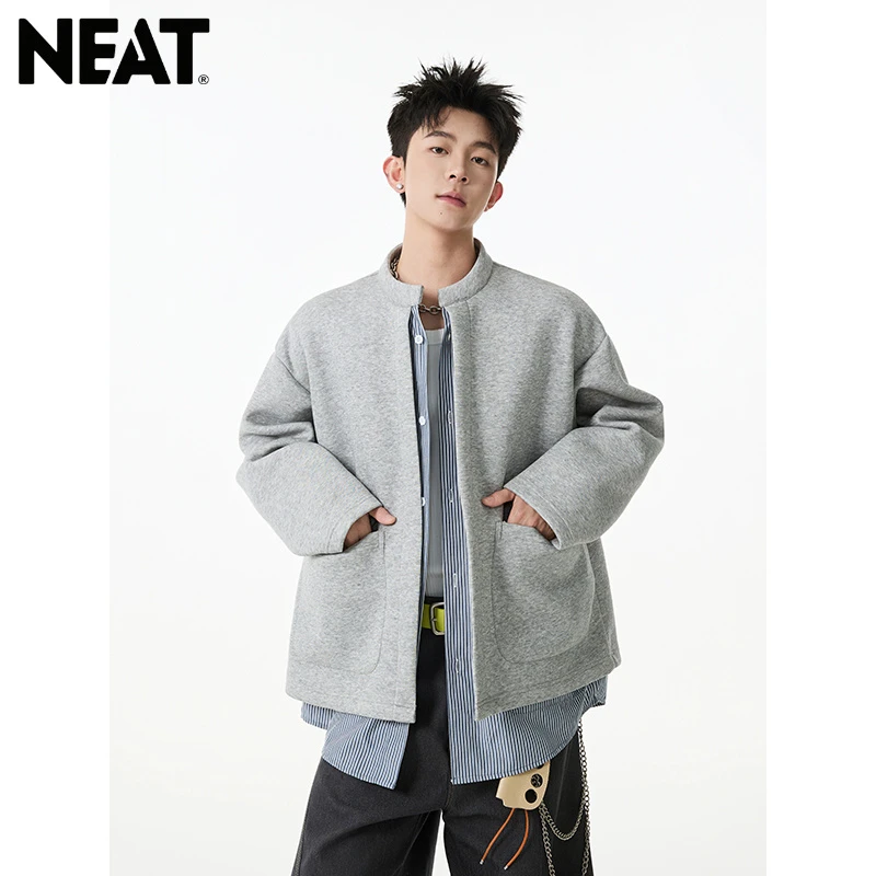 NEAT假两件条纹开衫卫衣男秋宽松休闲ins长袖夹克百搭情侣外套