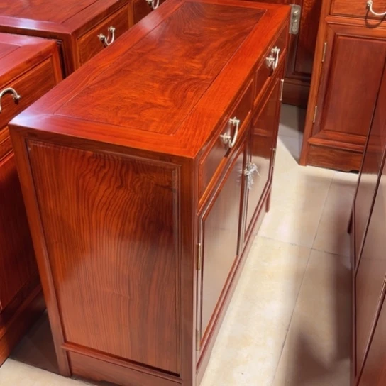 @***@家具紫檀木类缅花餐边柜余款