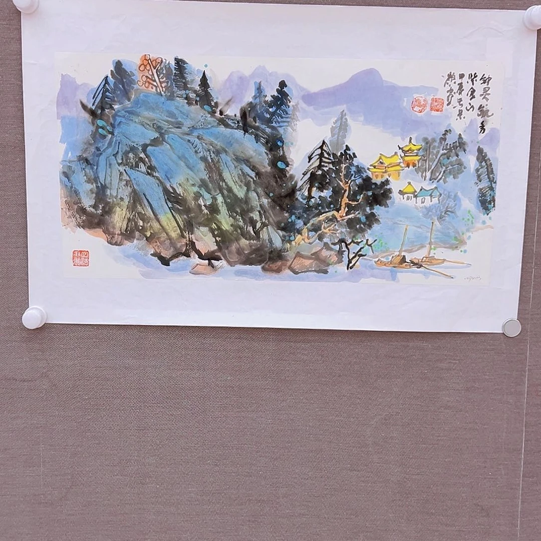 国画马景岭预展原作带授权视频合影证书