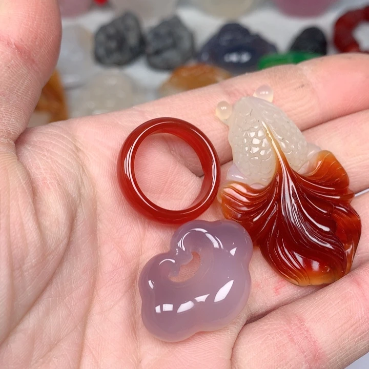 玛瑙/玉髓颈饰未镶嵌芯*