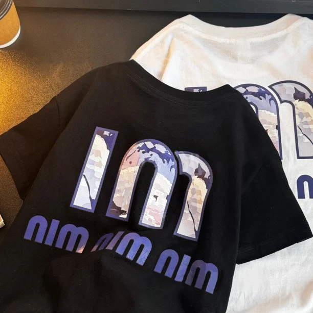 儿童纯棉T恤夏季短袖2025新款帅气时髦中大童上衣T恤宽松童装潮