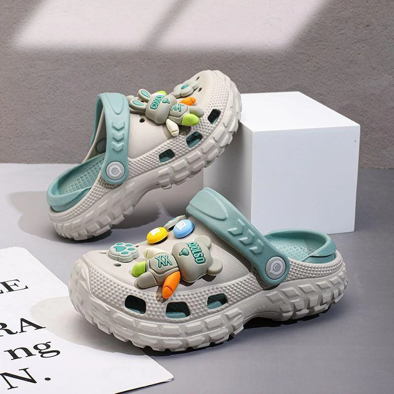儿童洞洞鞋2025夏季新款男童拖鞋防滑软底男孩中大童外穿沙滩鞋潮