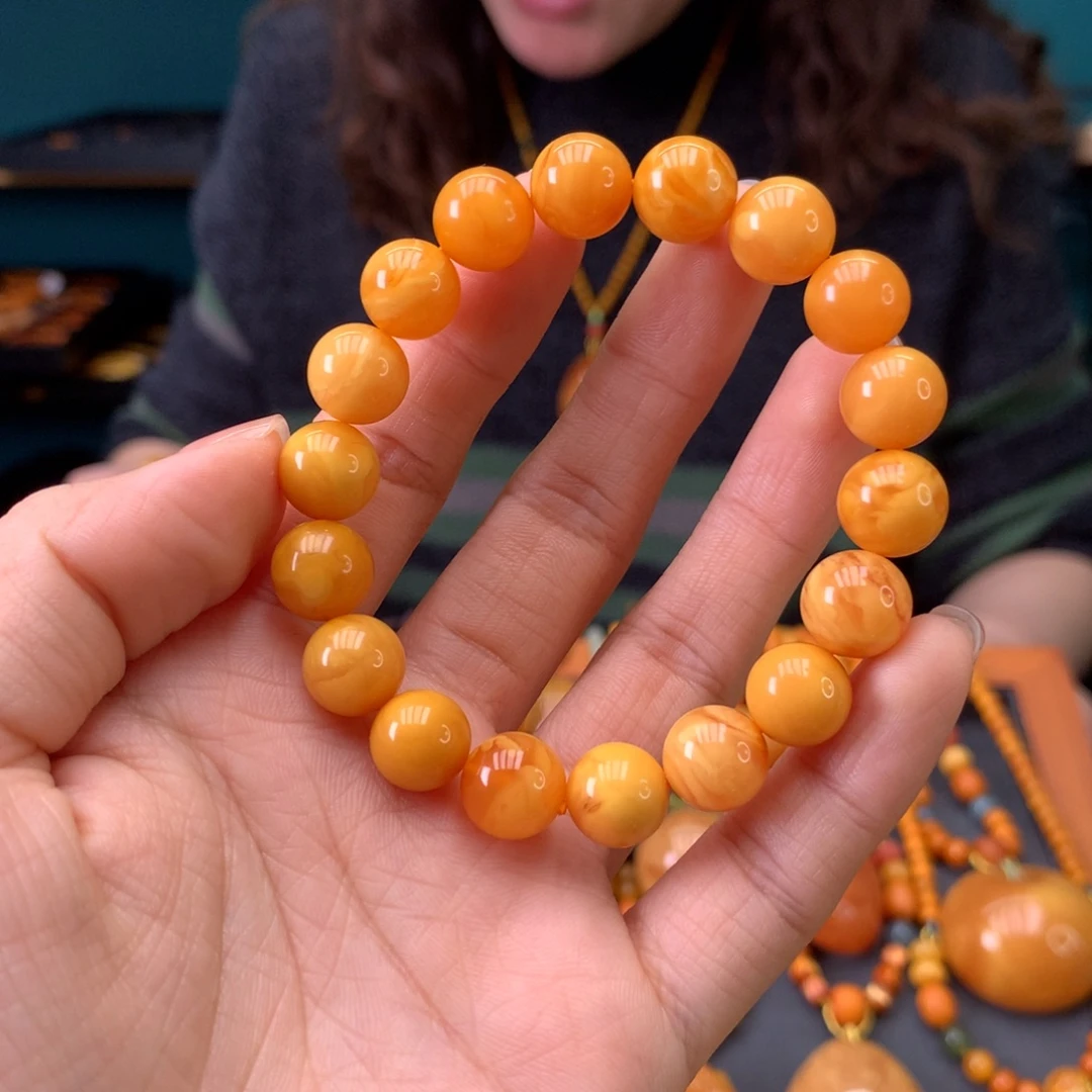 蜜蜡未镶嵌手串天然