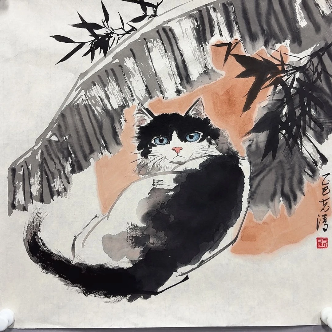 国画亲笔手绘放心去藏