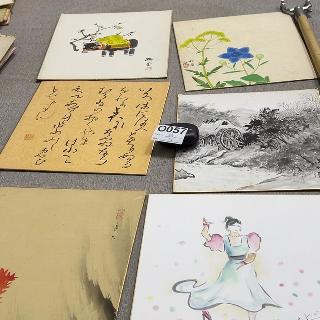 国画見**盏6个正方画心