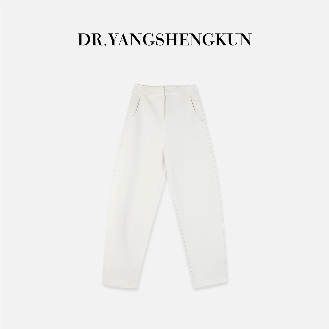 杨圣坤2025冬季新品蚕丝羽绒高腰显瘦百搭通勤休闲裤ES25102272