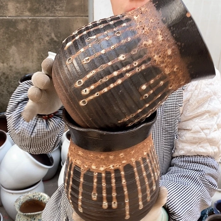 紫砂花盆瑕疵口15高20