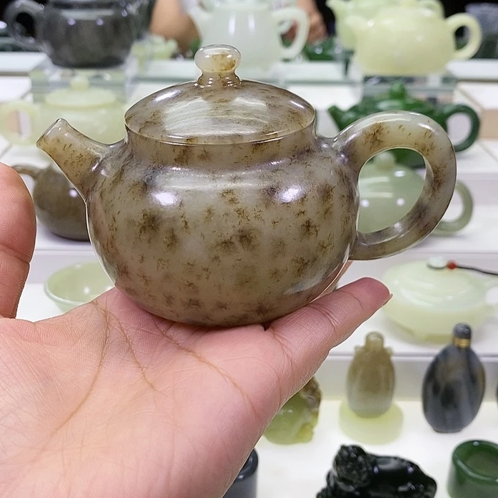 未镶嵌和田玉挂件茶壶