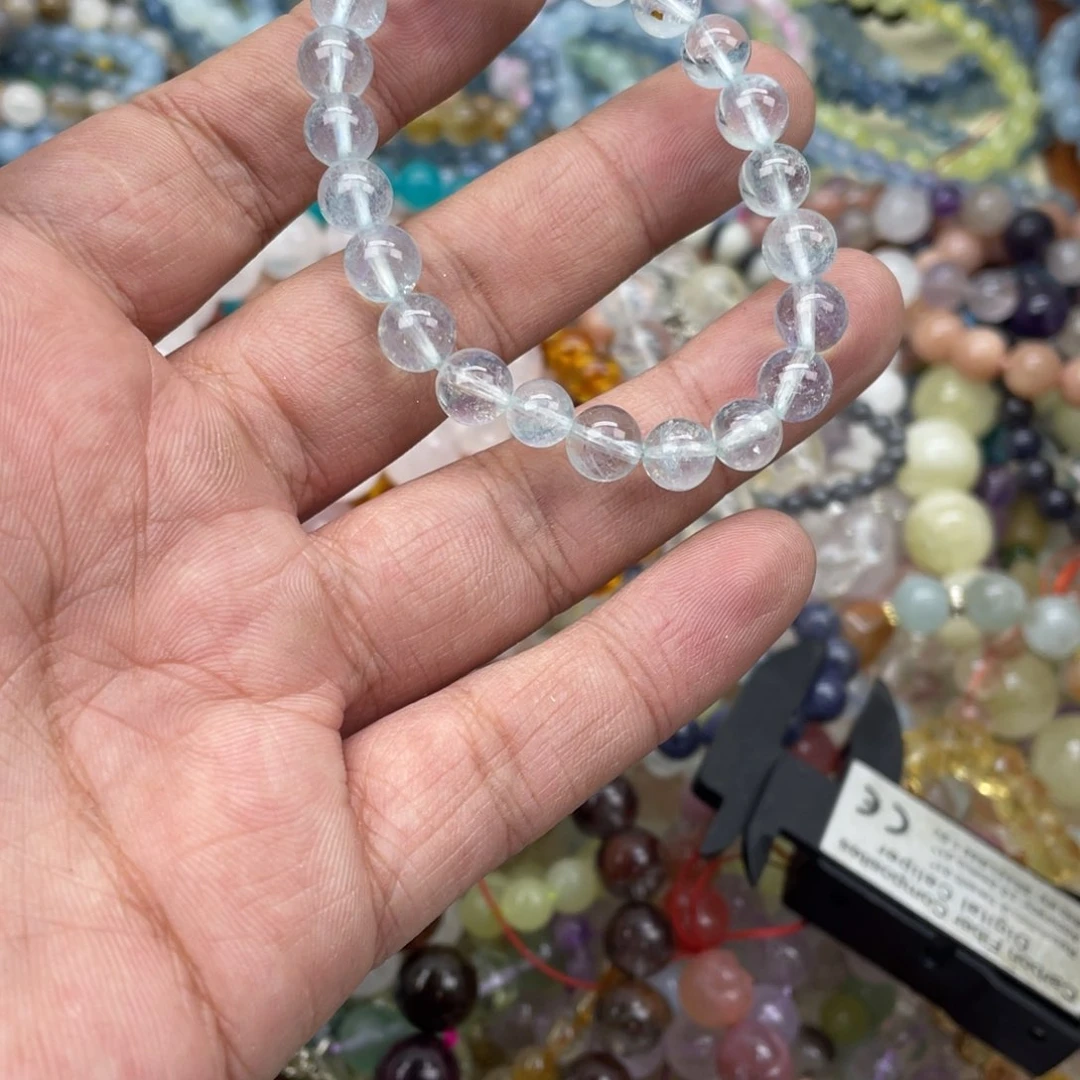 银S925镶嵌手链烟晶