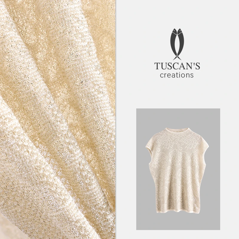 TUSCAN'S CREATIONS夏季针织薄款气质显瘦修身中领无袖外穿上衣