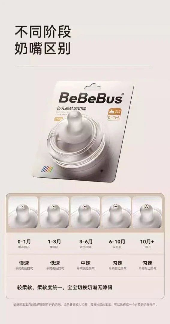 BBs 钻光奶瓶配件奶嘴手柄多岁段鸭嘴吸嘴（彩虹学饮杯不适配）