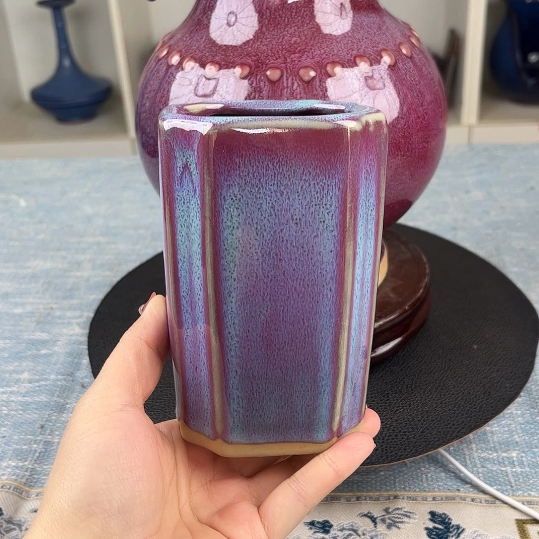 瓷片笔筒摆件精品
