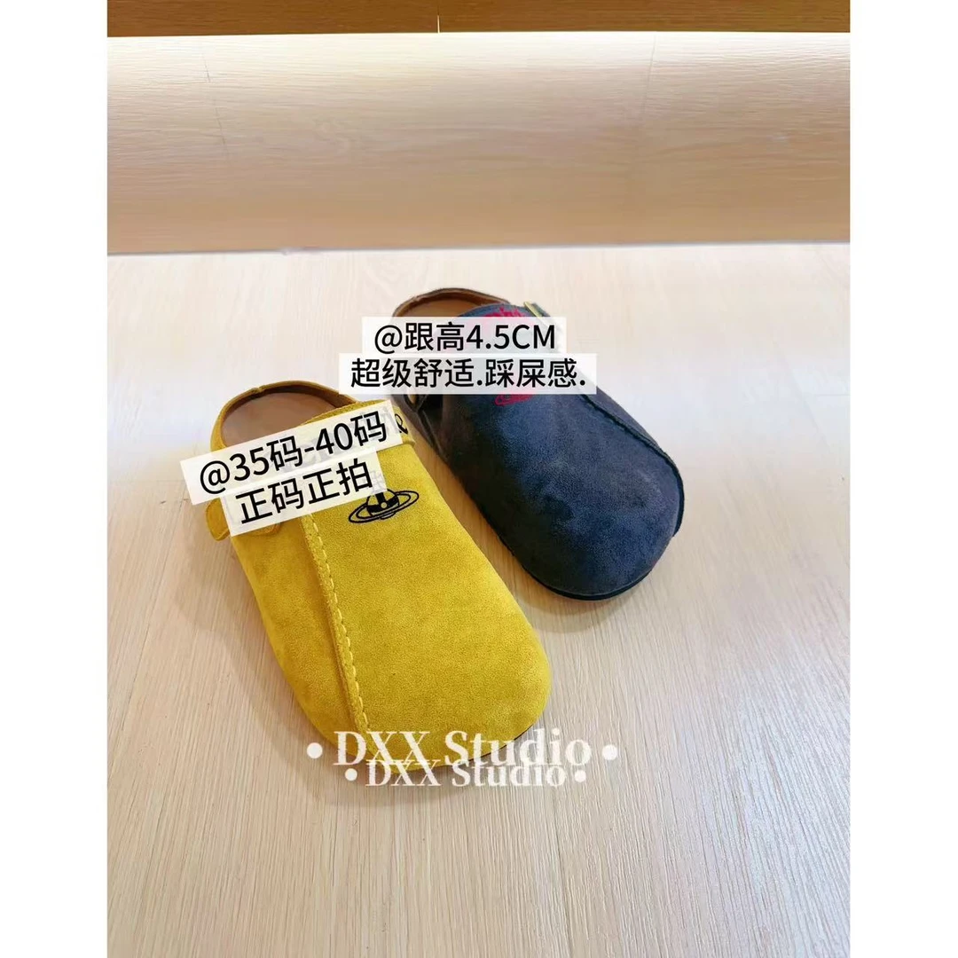 小众设计【2025春季新款】【跟高4.5cm】勃肯包头鞋46451百搭韩版