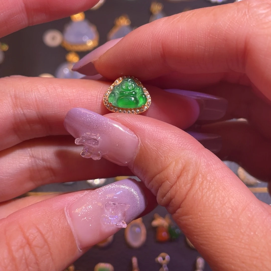 翡翠银S925镶嵌颈饰