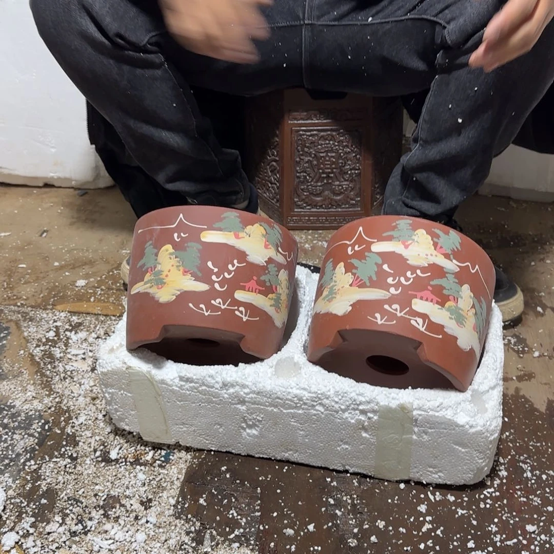 紫砂花盆口径17.13口径