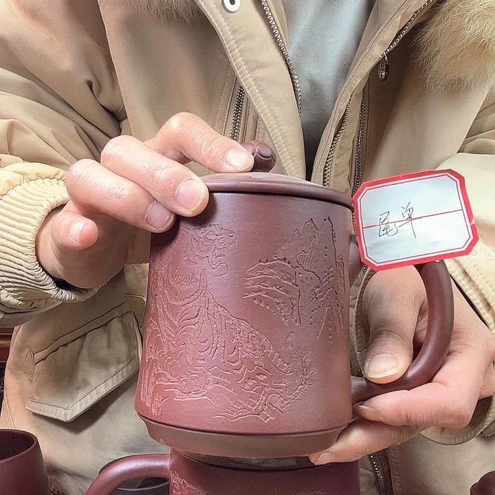 紫砂茶杯原矿紫砂杯