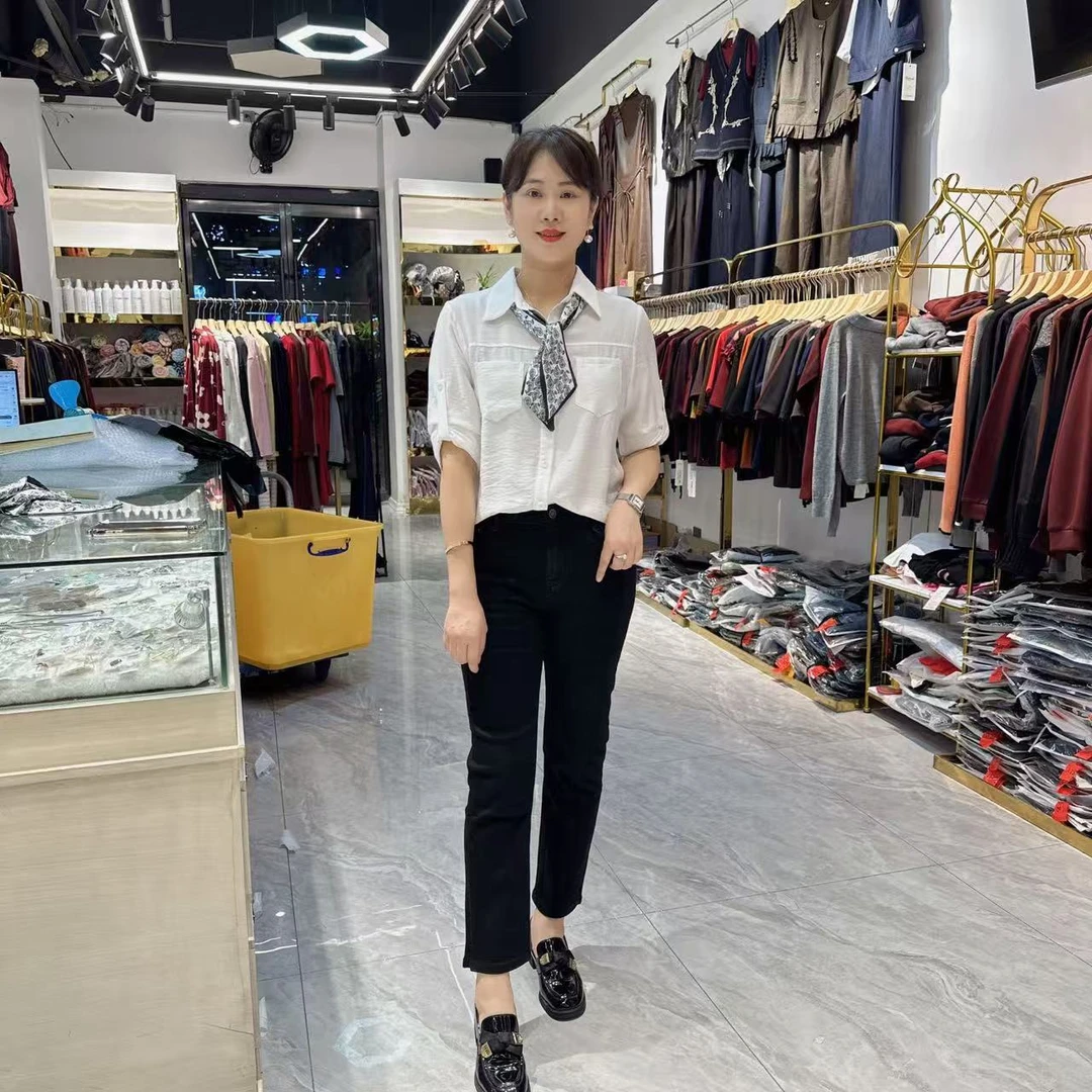 5-7215韩版牛仔裤88长