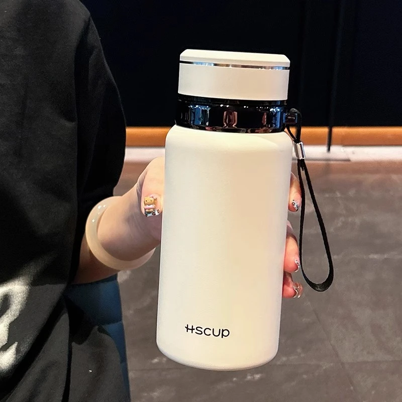 保温杯简约学生上学专用大容量直饮水杯高颜值便携茶水分离泡茶杯