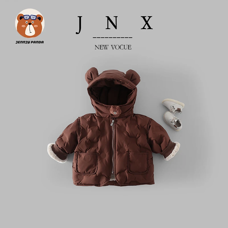 简尼熊冬季原创设计儿童小熊羽绒服加绒外套 JNXD3075