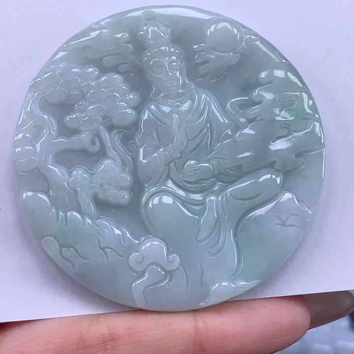 颈饰未镶嵌翡翠观音吊坠