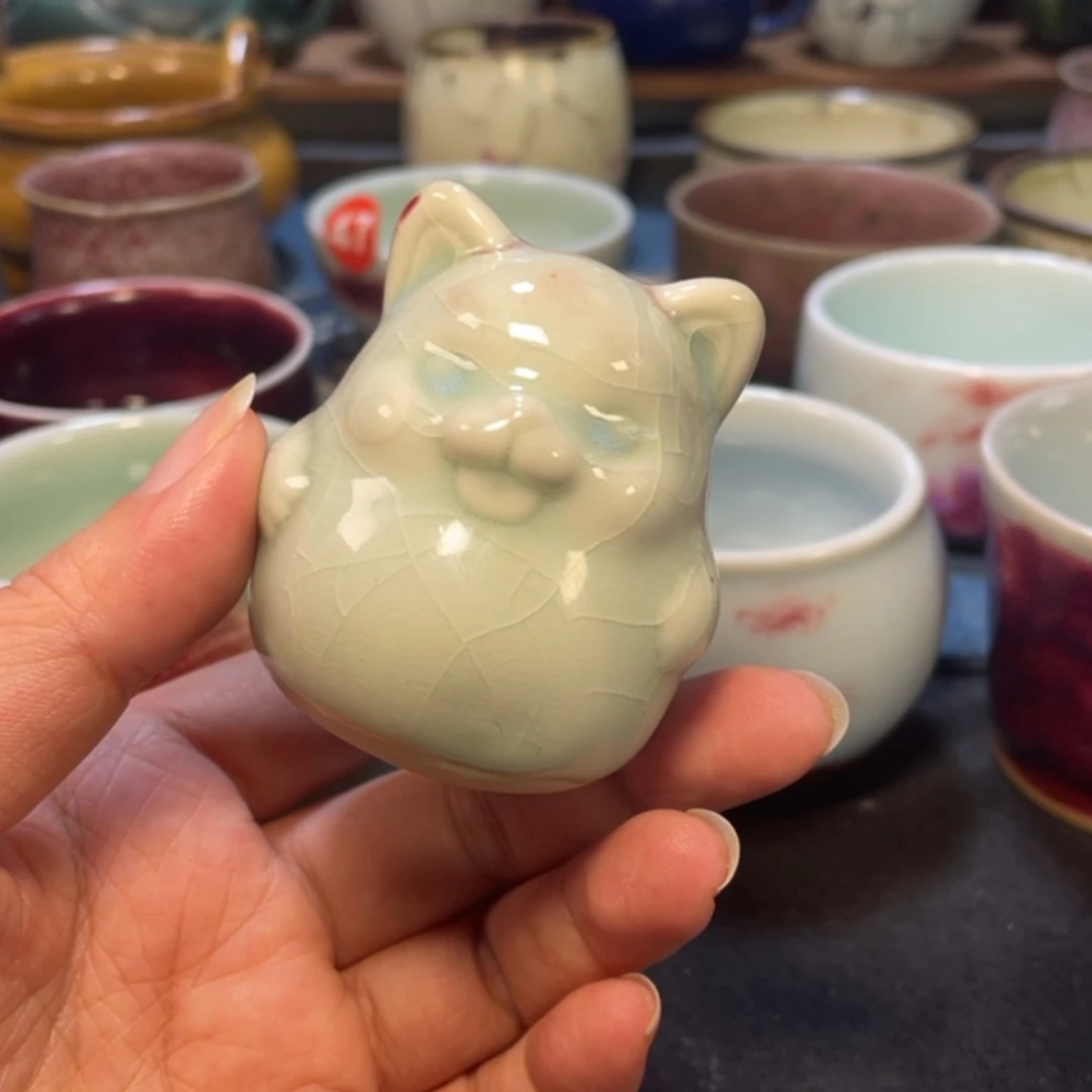 【闪购商品】摆件美****P钧瓷手工杯。