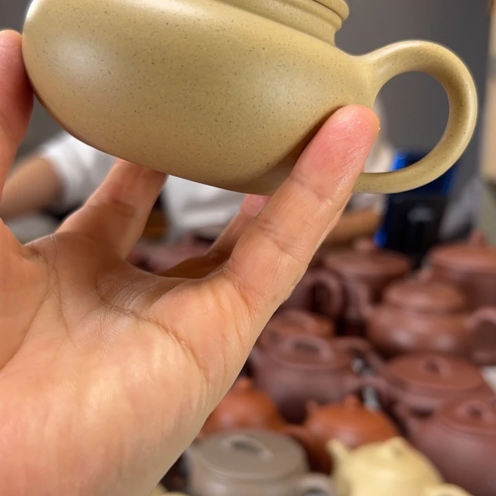 鹿***马茶壶紫砂半手工葵仿古定金