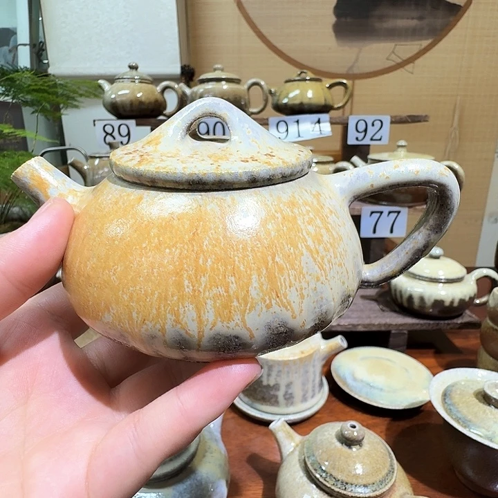 J***_建水紫陶白泥柴烧壶