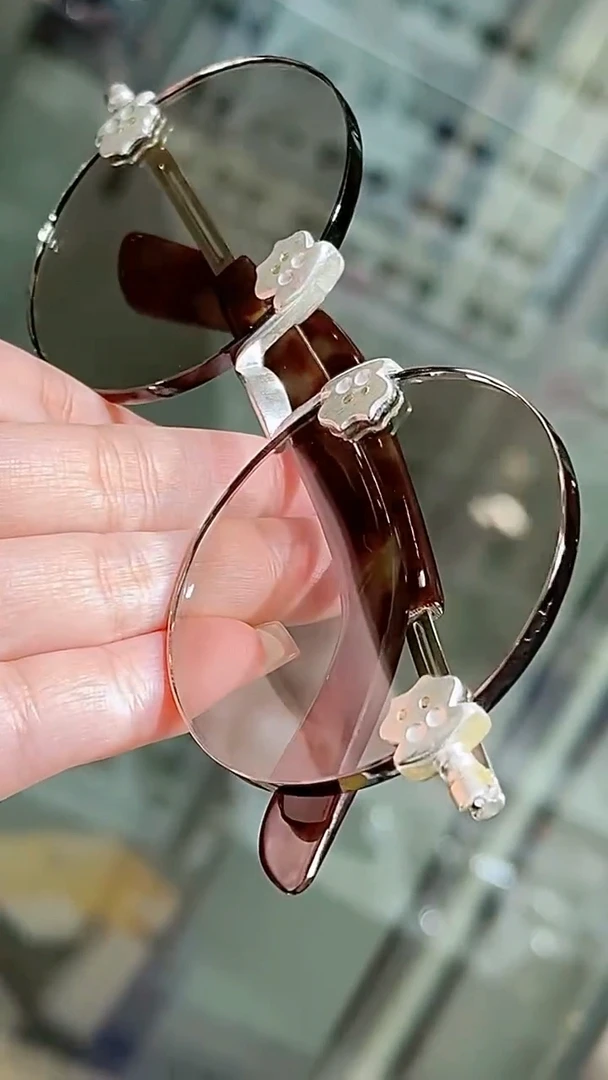 平板复古圆加厚石头镜片