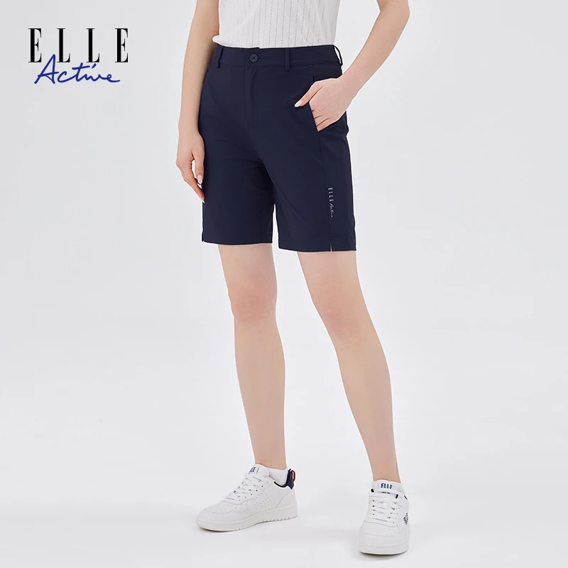 ELLE Active2025夏季新款短裤女百搭直筒休闲中裤运动通勤五分裤