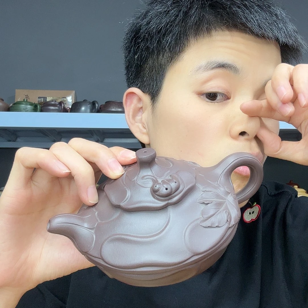 茶壶底槽青民间手艺人全手工制作