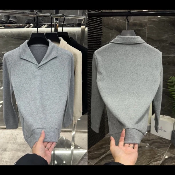 秋冬高品质轻奢男士百搭厚款休闲卫衣68255