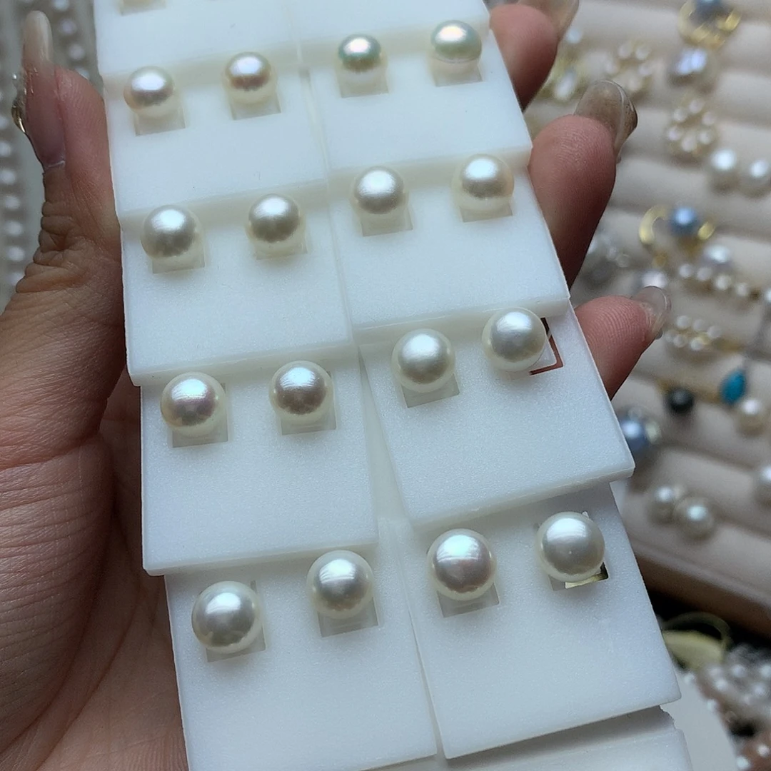 淡水珍珠7-8未镶嵌t17耳环