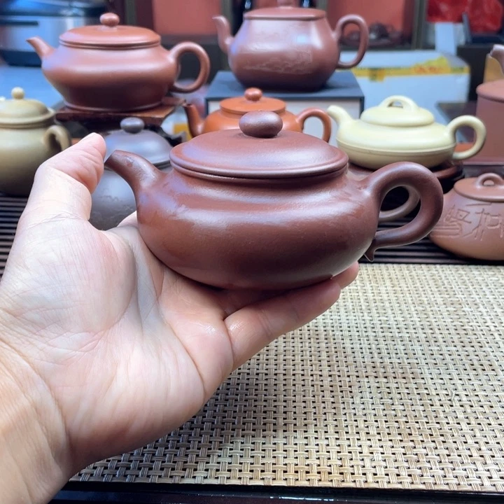 茶壶紫砂紫泥仿古壶半手工制作