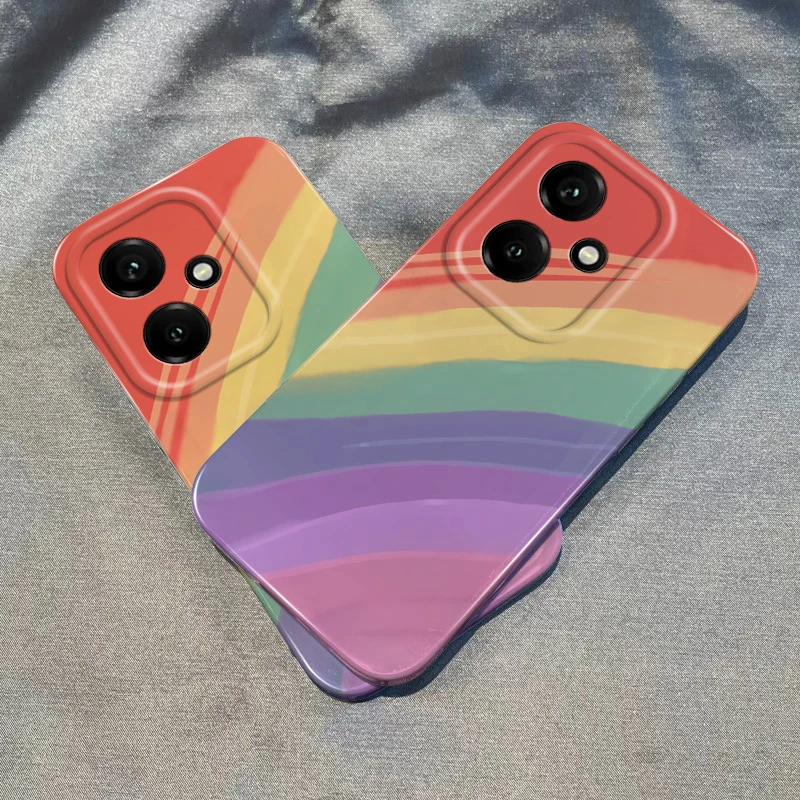 油画彩虹适用荣耀400手机壳荣耀90GT MAGIC7防摔精孔全包软壳