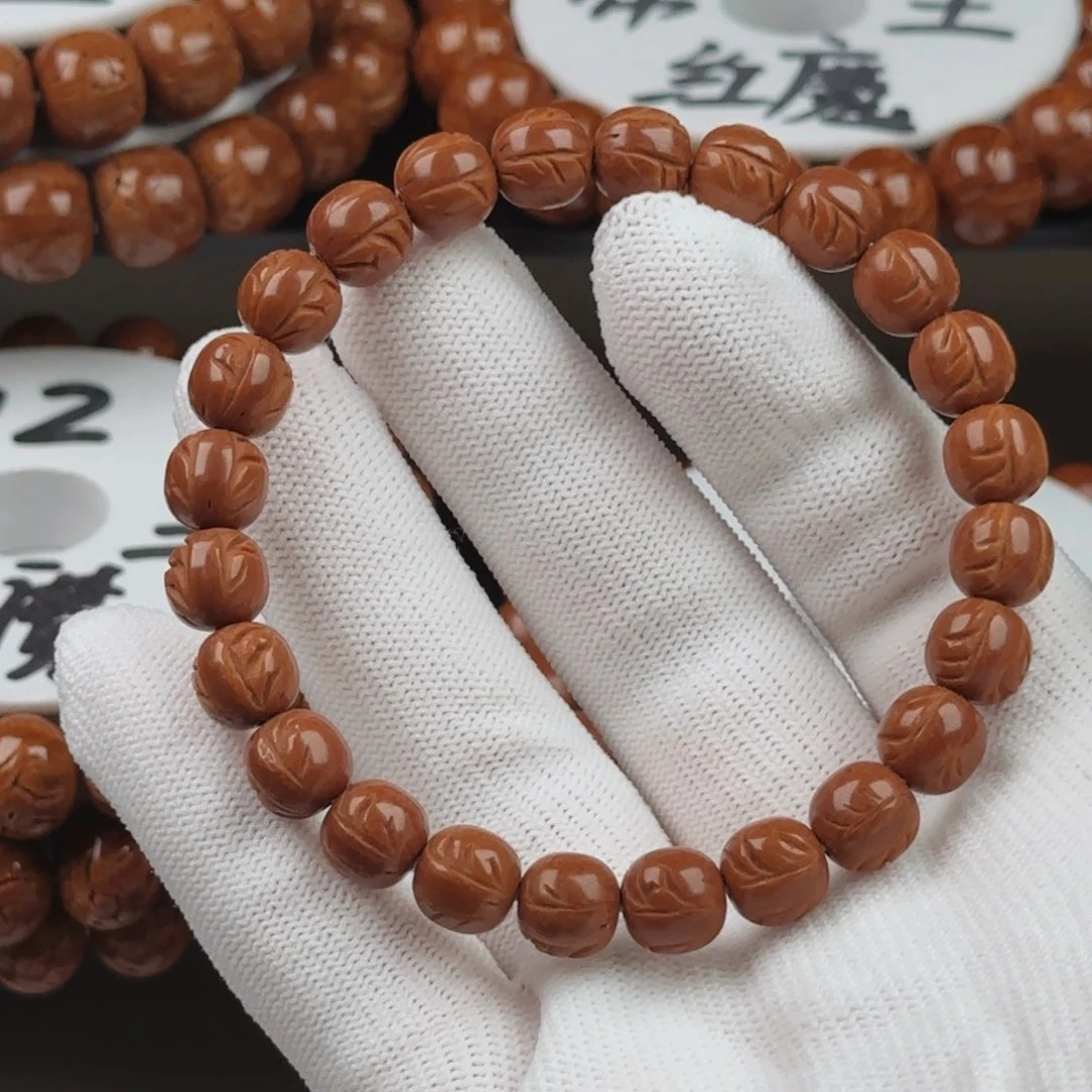 小***飞手串桃核龙纹桃核老型桶珠一道筋