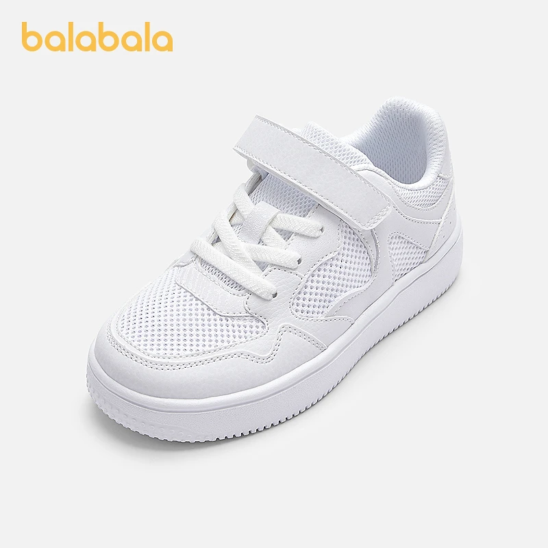 巴拉巴拉童鞋儿童板鞋女童小白鞋男童2025夏季新款网面鞋透气百搭