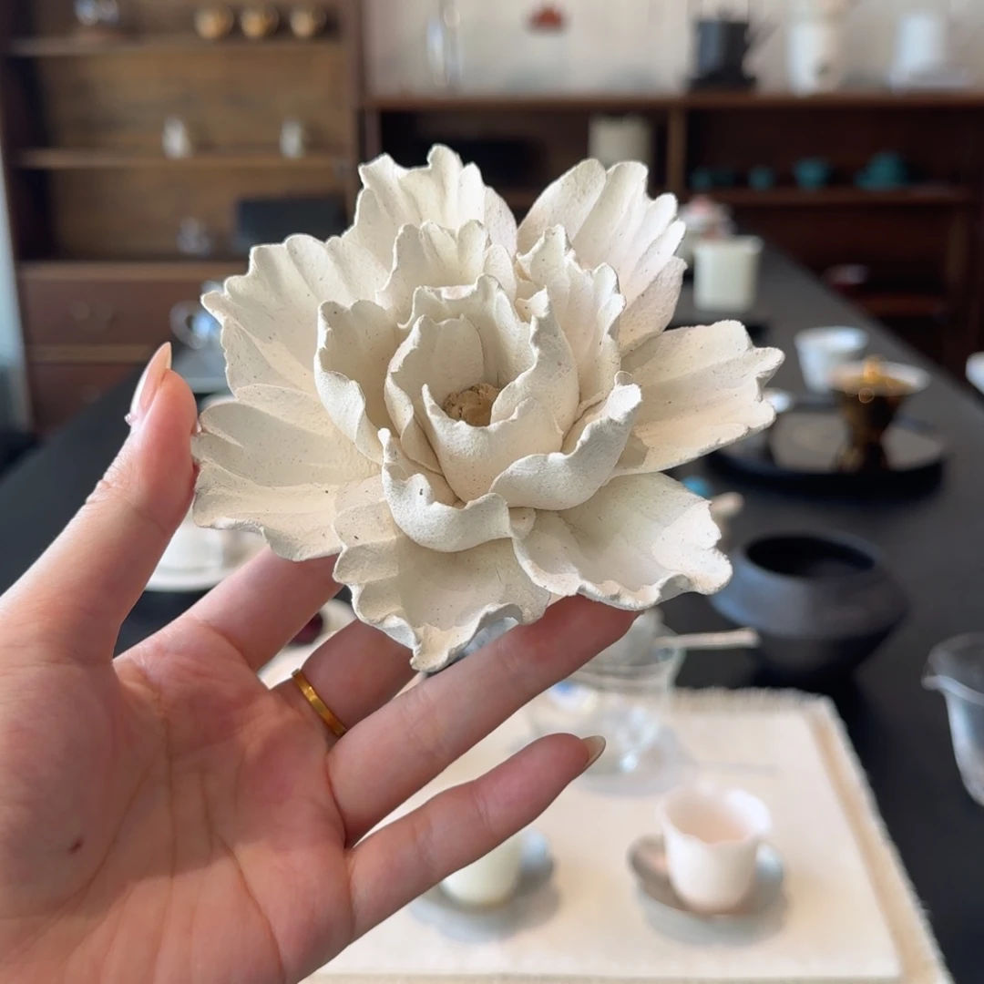 福利价手作陶泥牡丹花香插