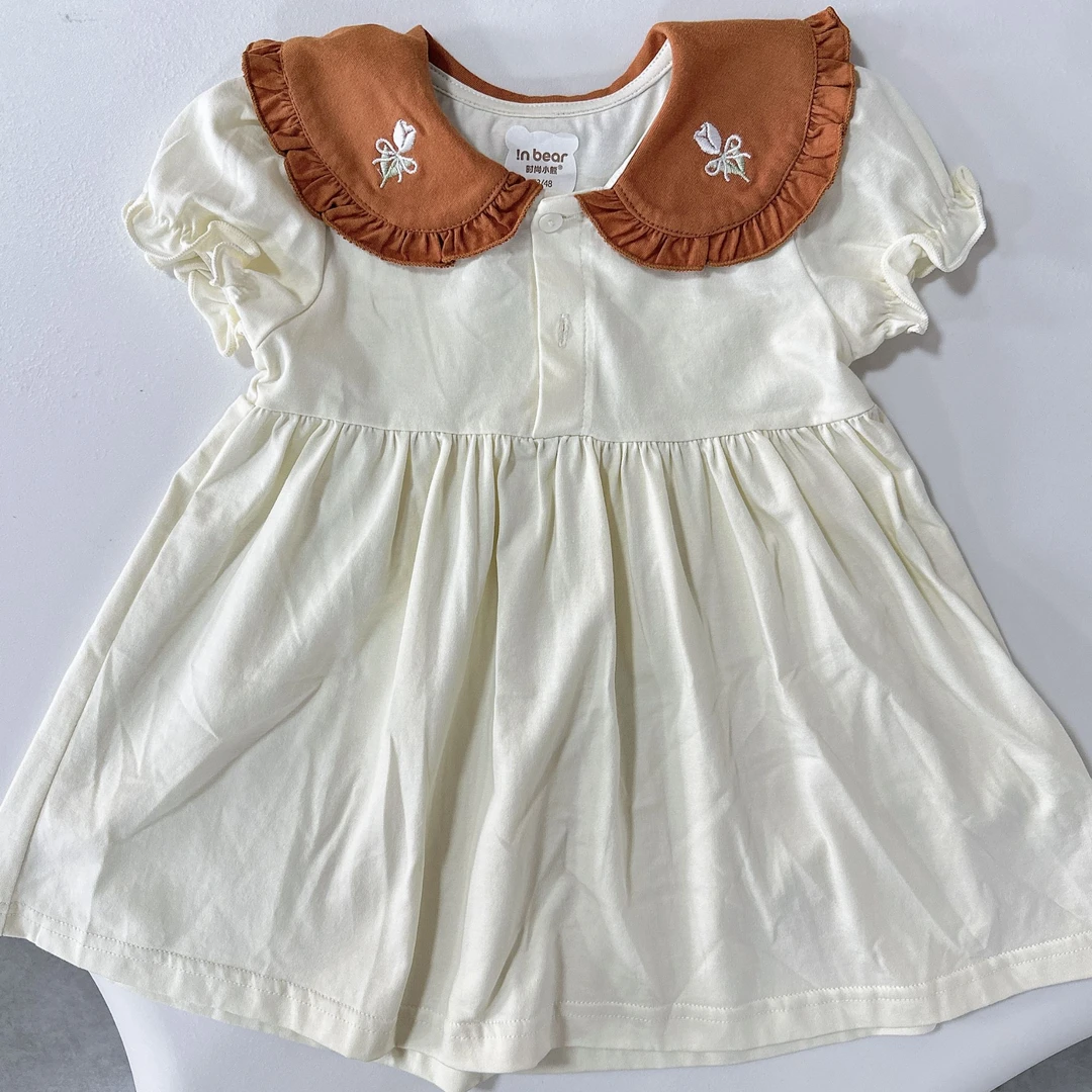 小熊-【2851713花朵】半袖连衣裙