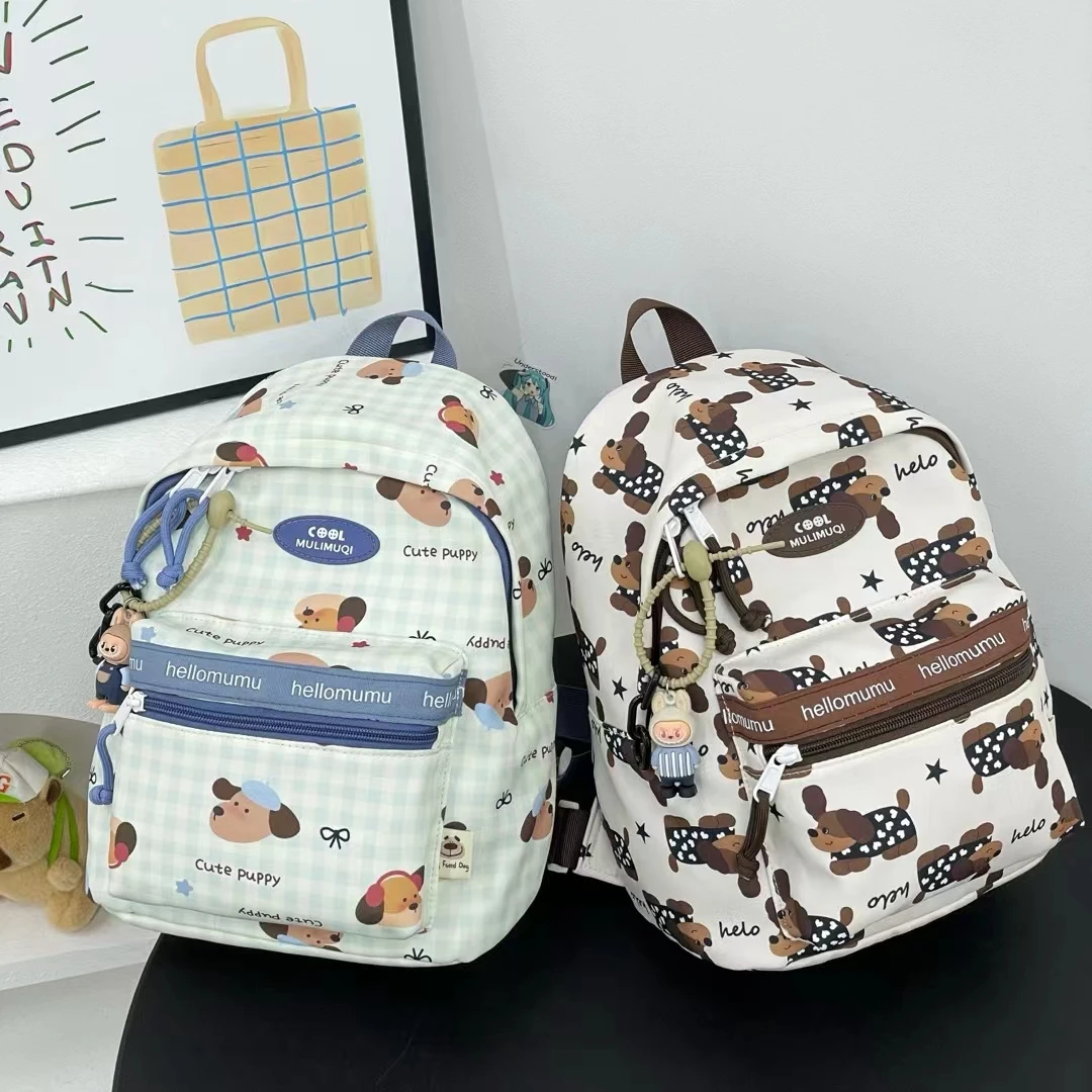 A161最新款防水插画师图案时尚少女系小双肩包男童颜值背包潮