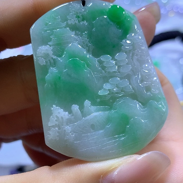 翡翠未镶嵌颈饰天然翡翠A货吊坠