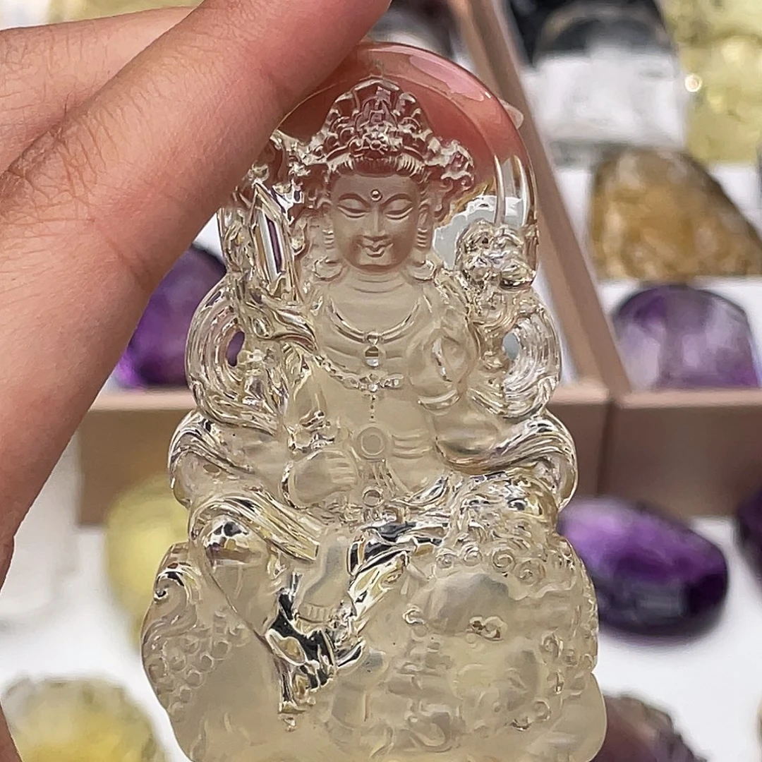 水晶未镶嵌颈饰定制吊坠文殊