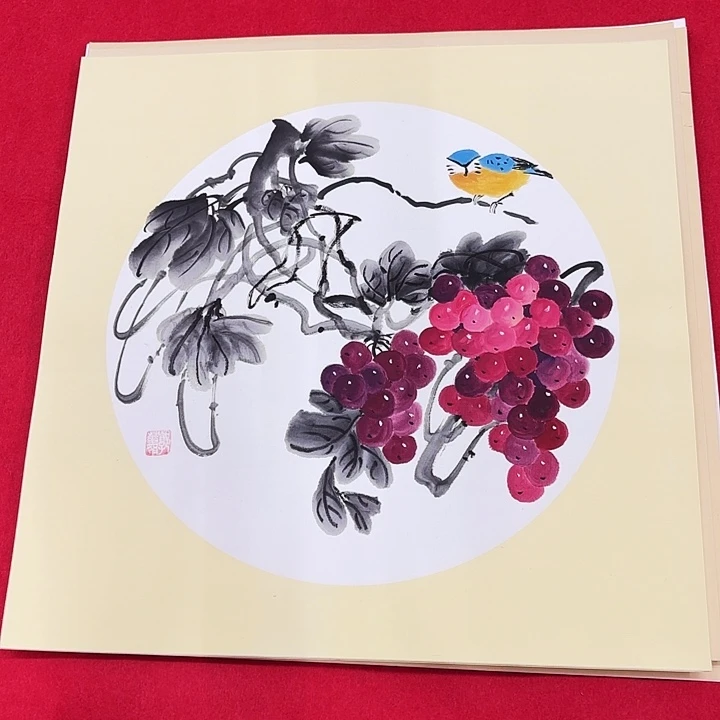 国画花鸟等图案和50.50