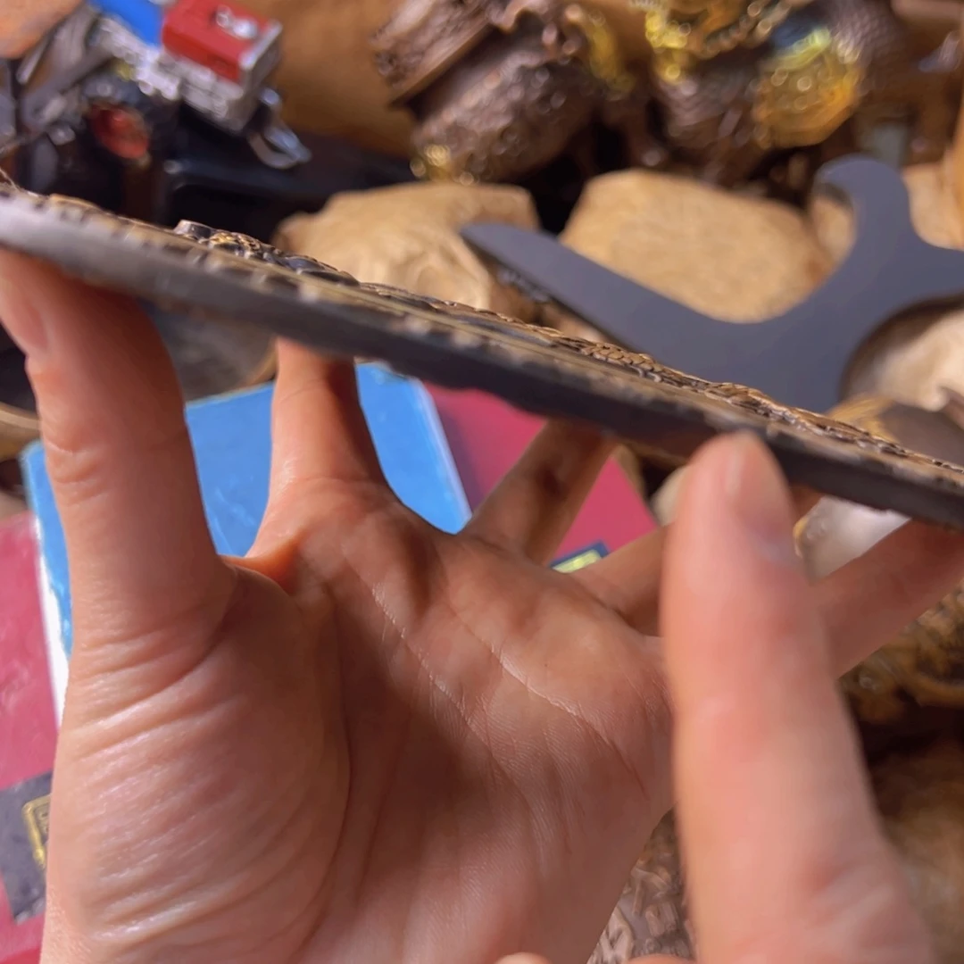 定制原矿风磨铜财神盘