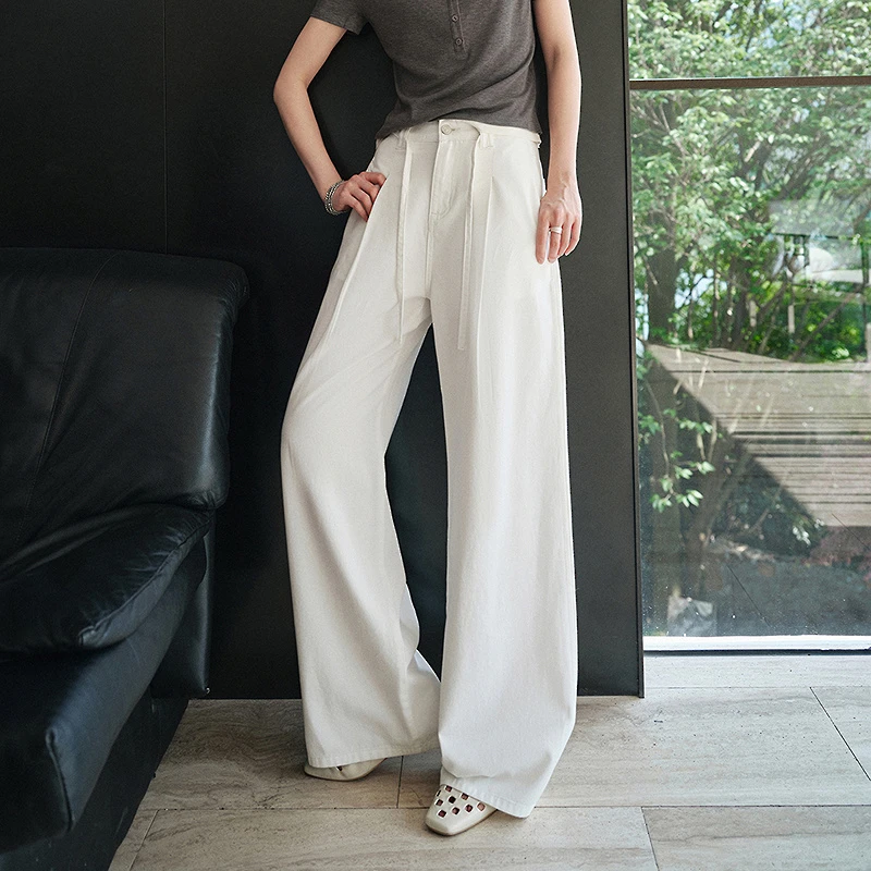 【尚雅专属】MOFAN摩凡夏新款白色牛仔裤MDN562791