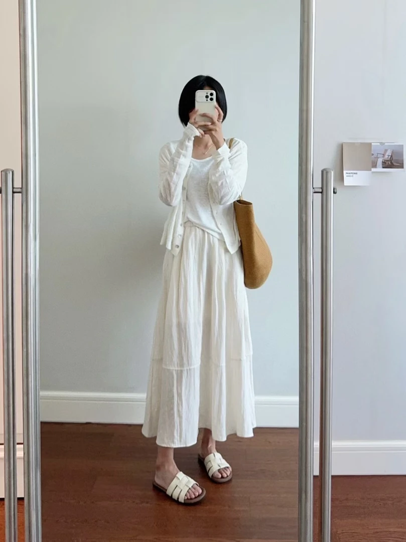 【豆乐推荐】成人女士天丝亚麻长裙