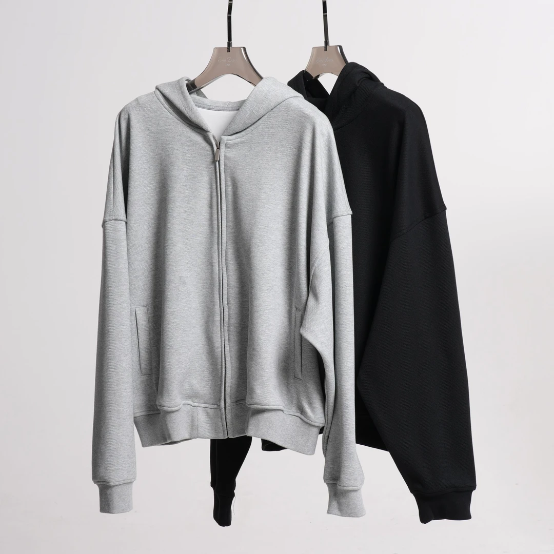 Rea special 春季新款休闲拉链螺纹高弹连帽卫衣男SW8814